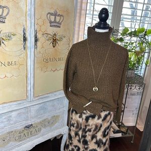 Malene Birger leopard print fuzzy skirt size small with elastic waistband.